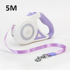 LED Retractable Dog Leash — 3M with Night Safety Light