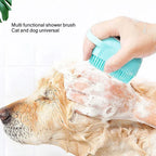 Pet Bath & Massage Brush – Built-In Shampoo Dispenser
