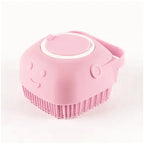 Pet Bath & Massage Brush – Built-In Shampoo Dispenser