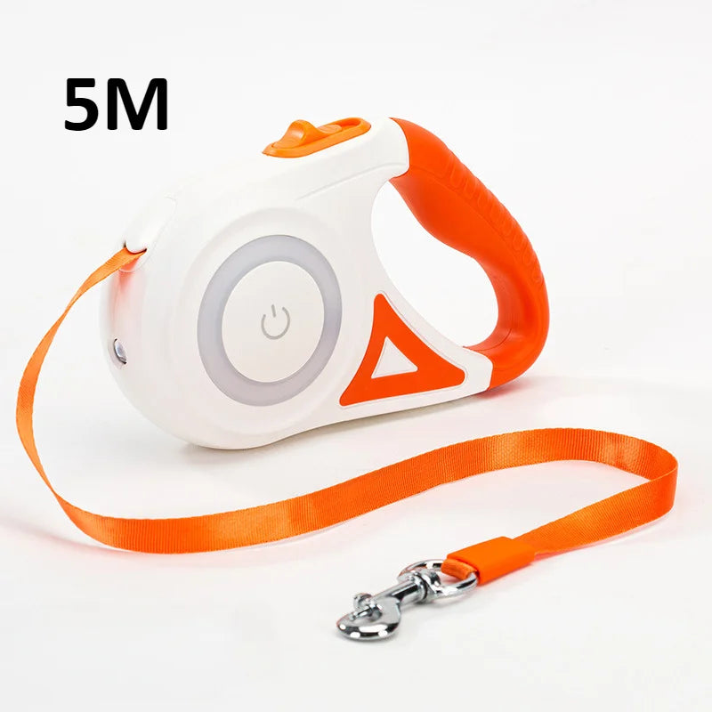 LED Retractable Dog Leash — 3M with Night Safety Light