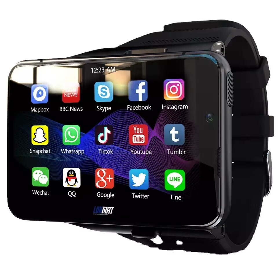 Smart watch with Call & text, GPS navigation, Dual camera, Full Android apps, 4G connection Features no phone needed