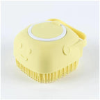 Pet Bath & Massage Brush – Built-In Shampoo Dispenser