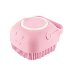 Pet Bath & Massage Brush – Built-In Shampoo Dispenser