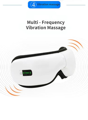 Heated eye massage device with bluetooth