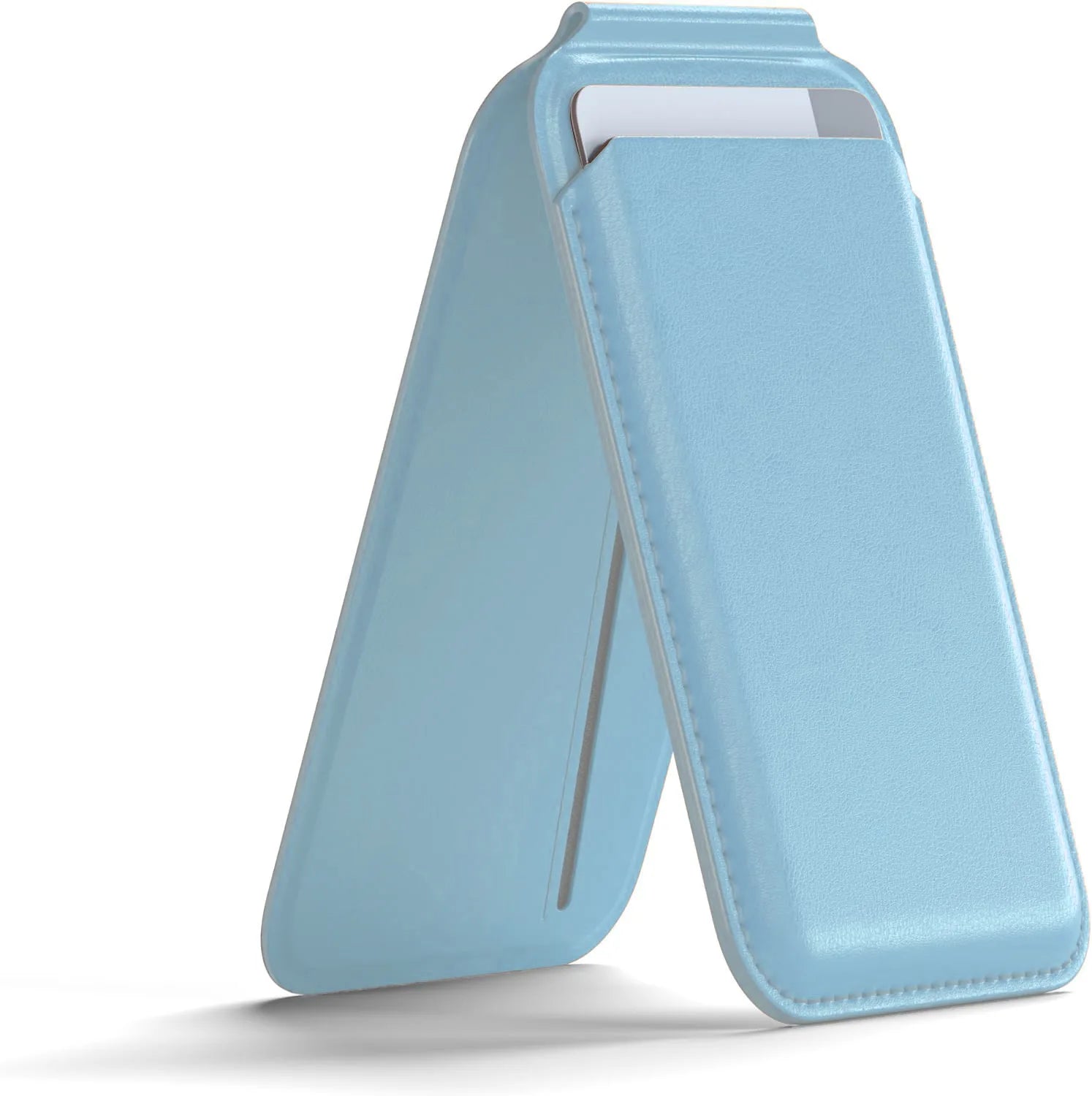 Magnetic leather wallet