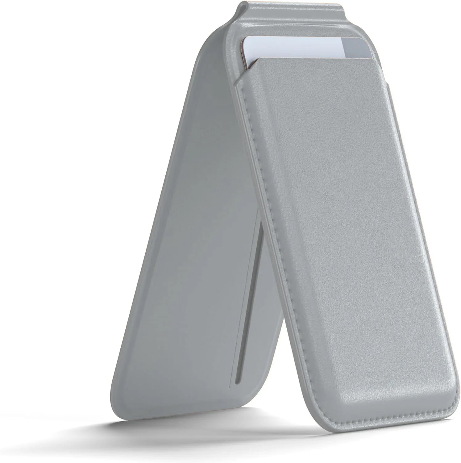 Magnetic leather wallet