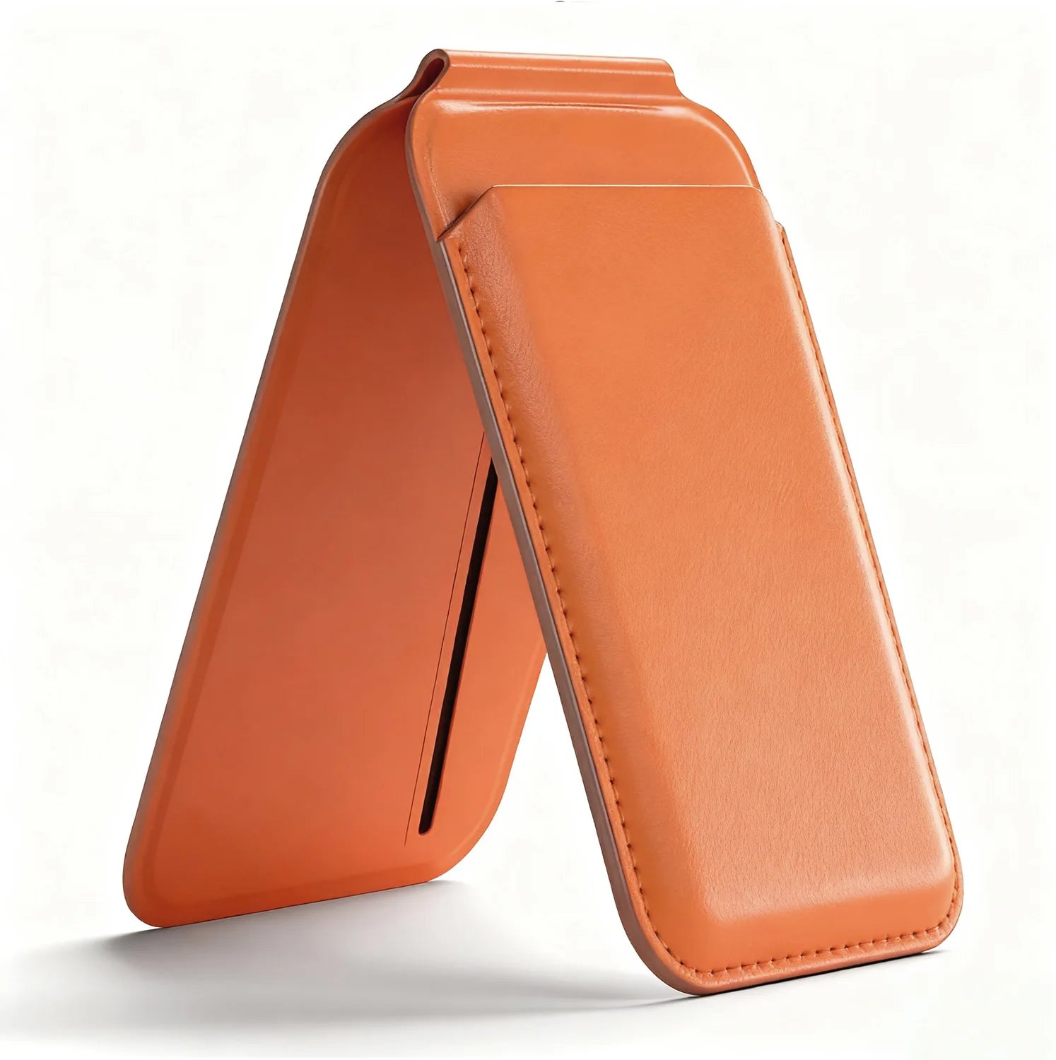 Magnetic leather wallet