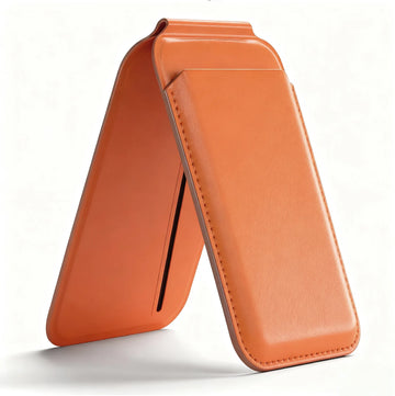 Magnetic leather wallet