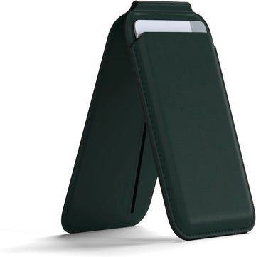 Magnetic leather wallet