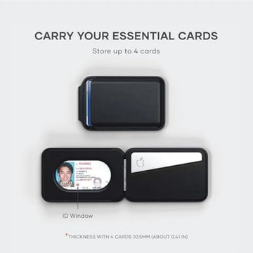 Magnetic leather wallet
