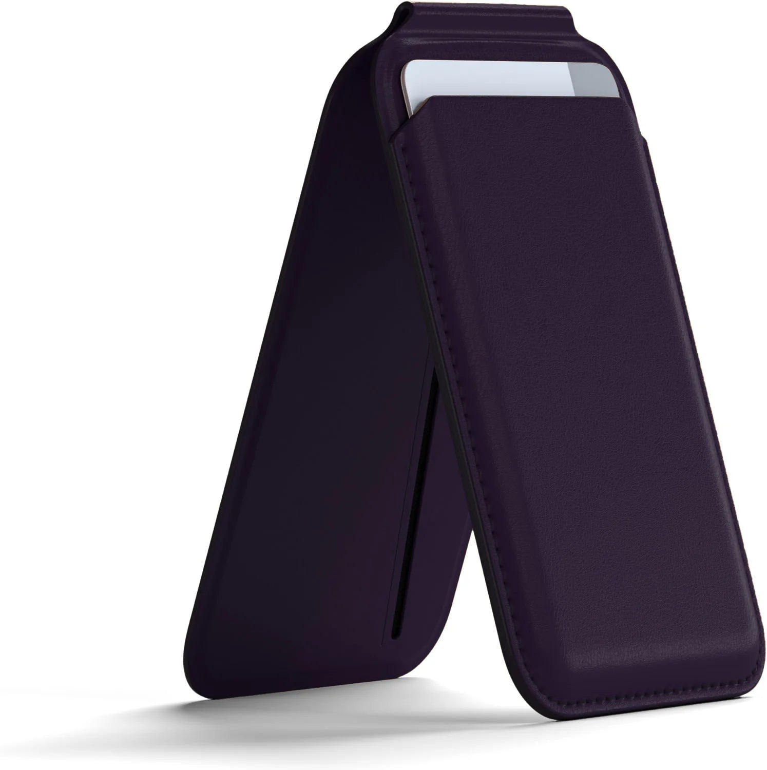 Magnetic leather wallet