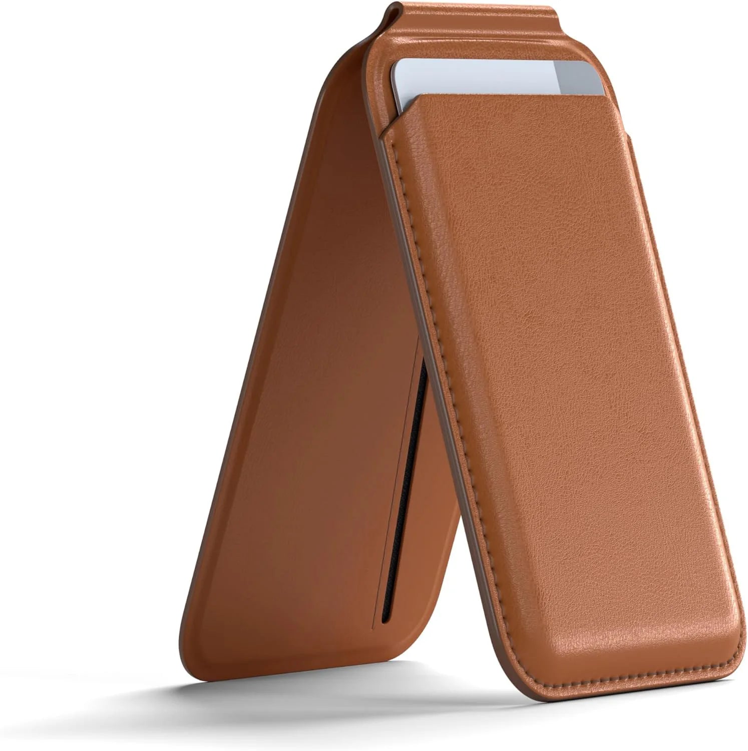 Magnetic leather wallet