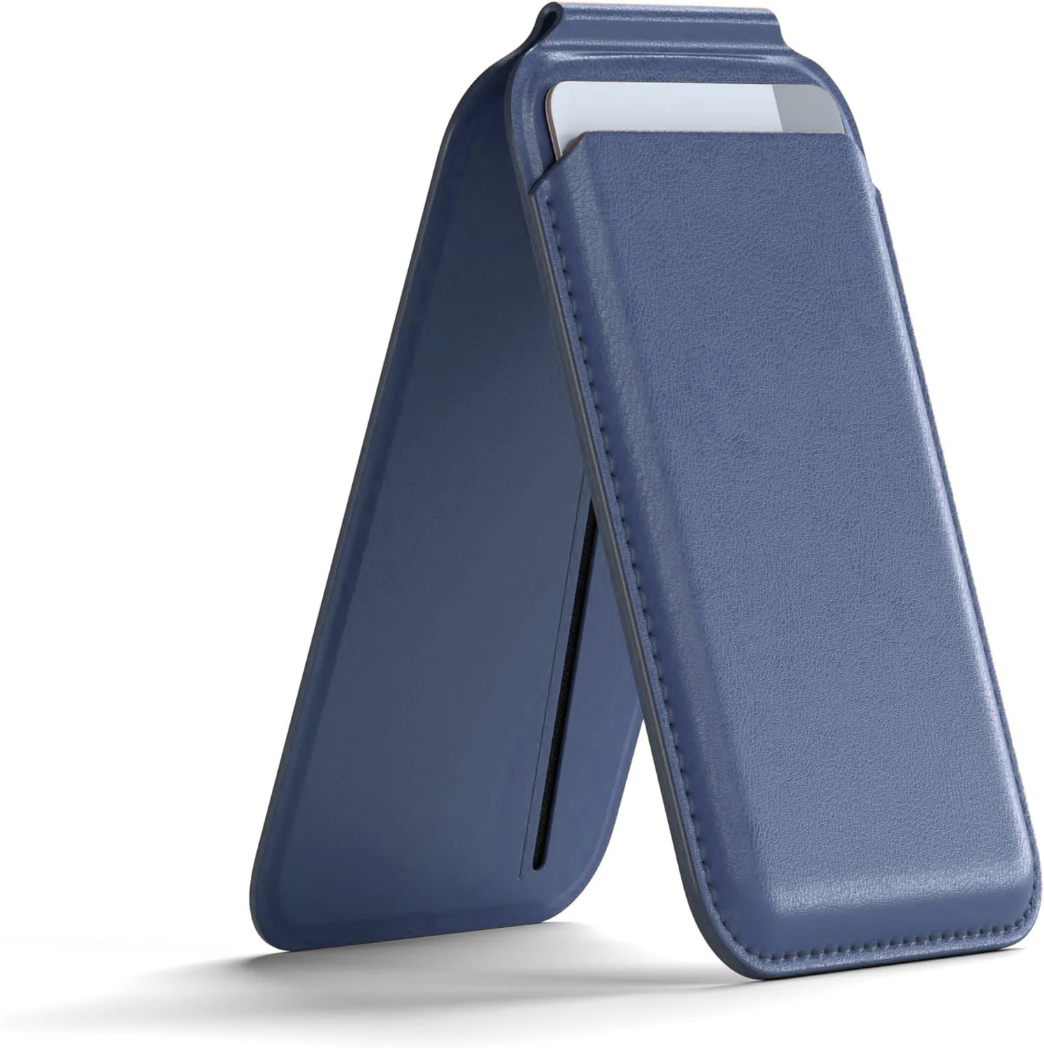 Magnetic leather wallet