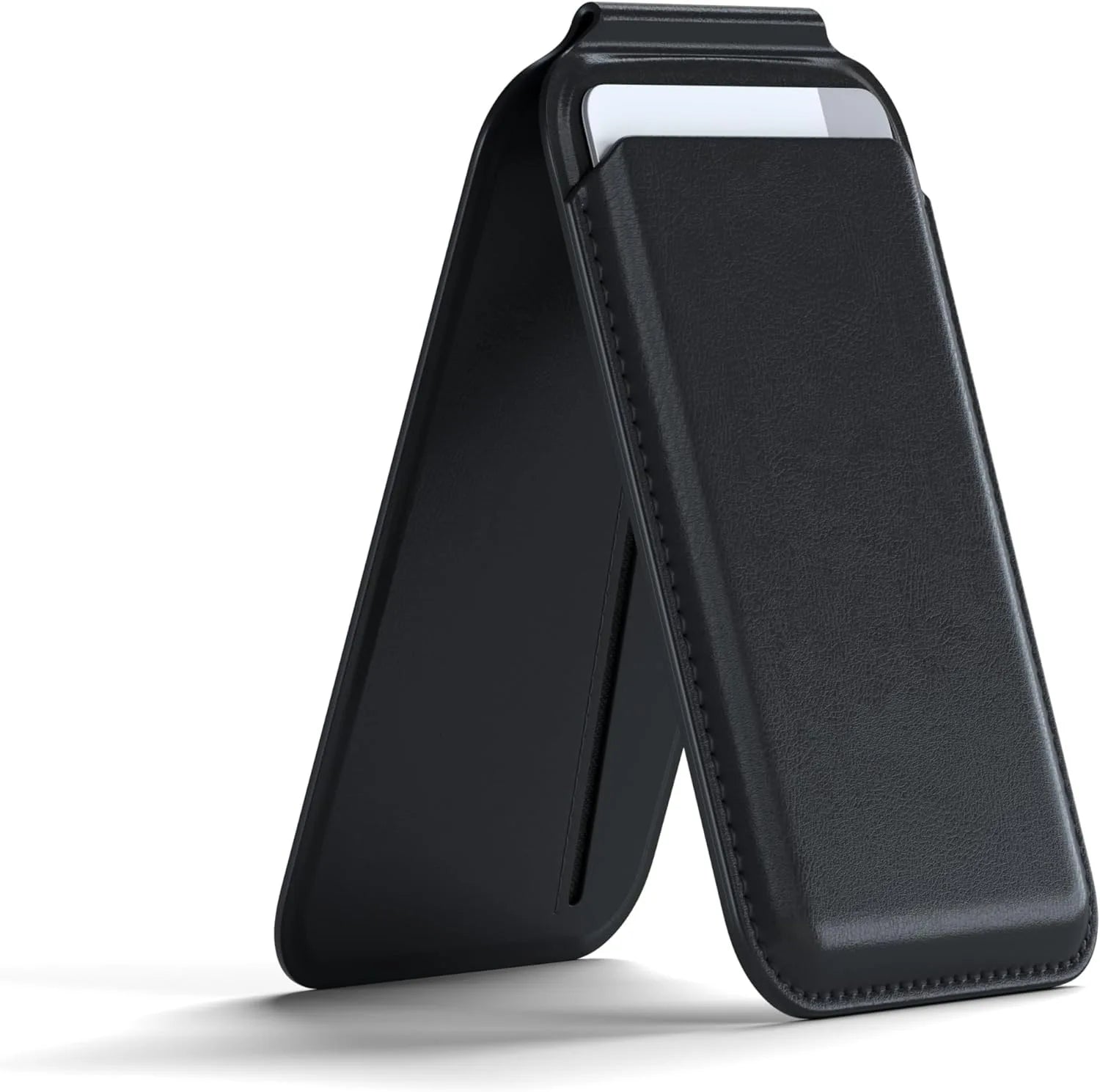 Magnetic leather wallet