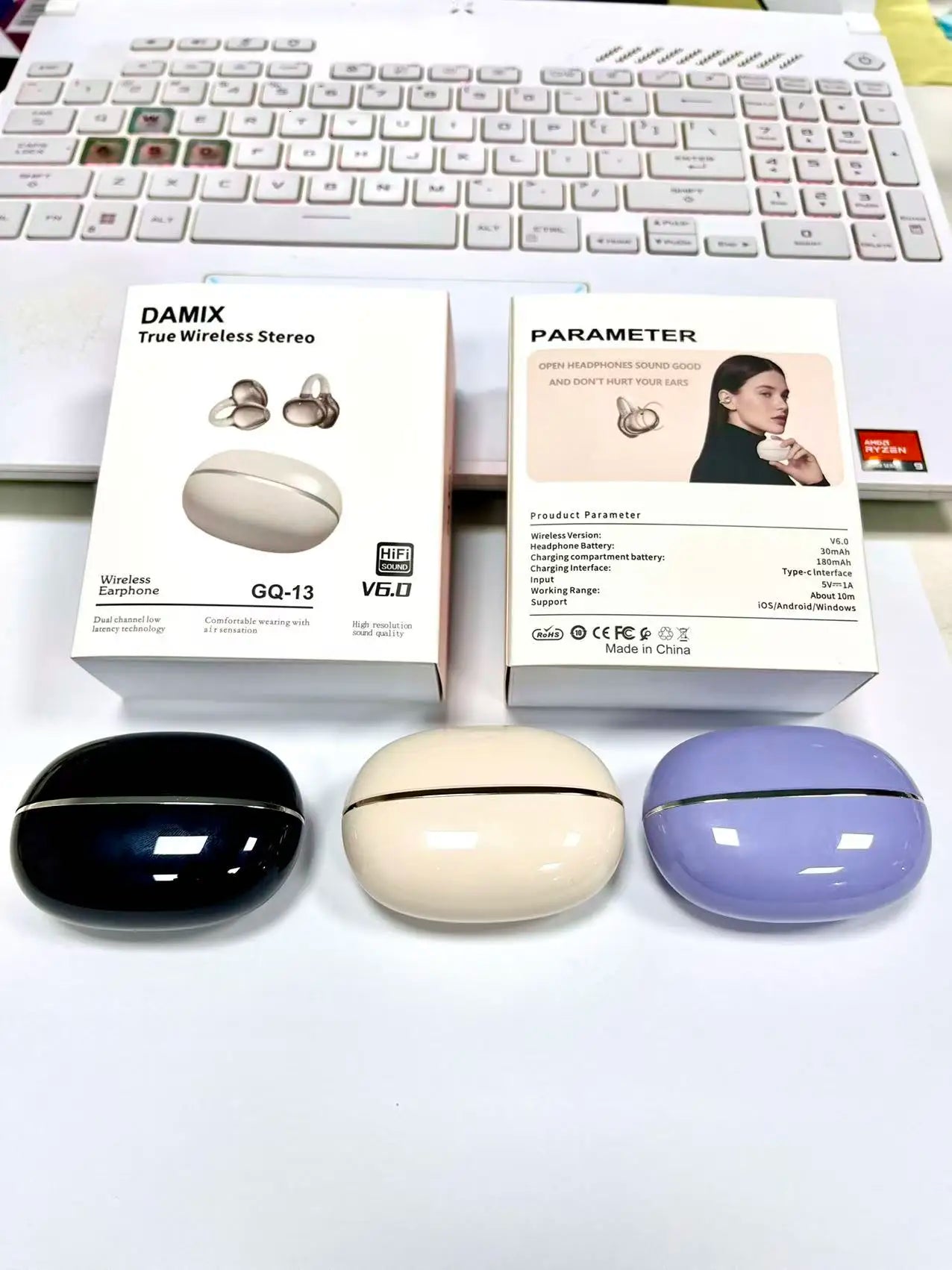 Waterproof and wireless modern design earbuds