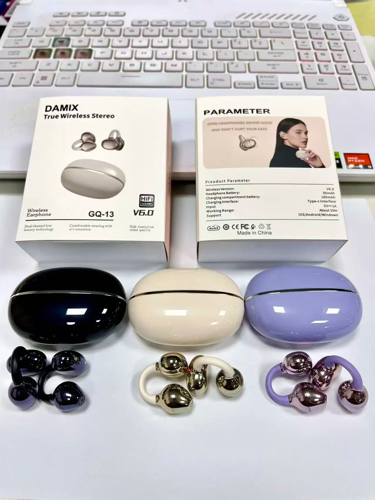 Waterproof and wireless modern design earbuds