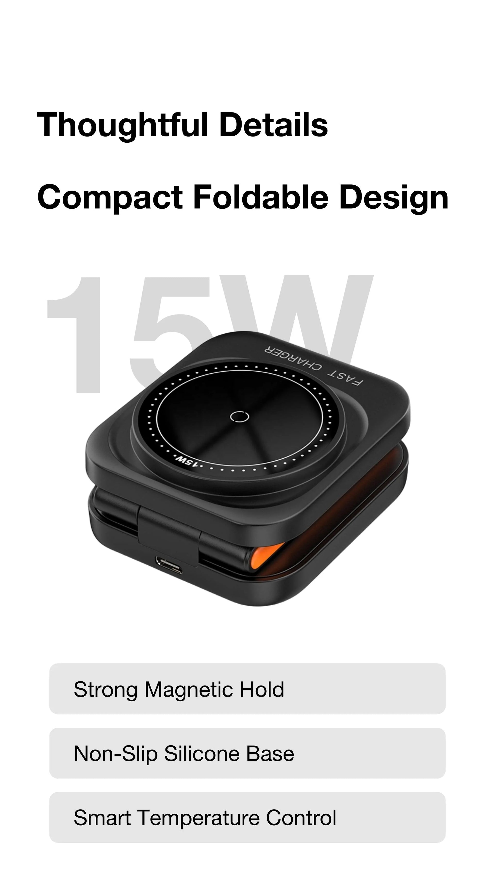 Magnetic foldable 3-in-1 charging station
