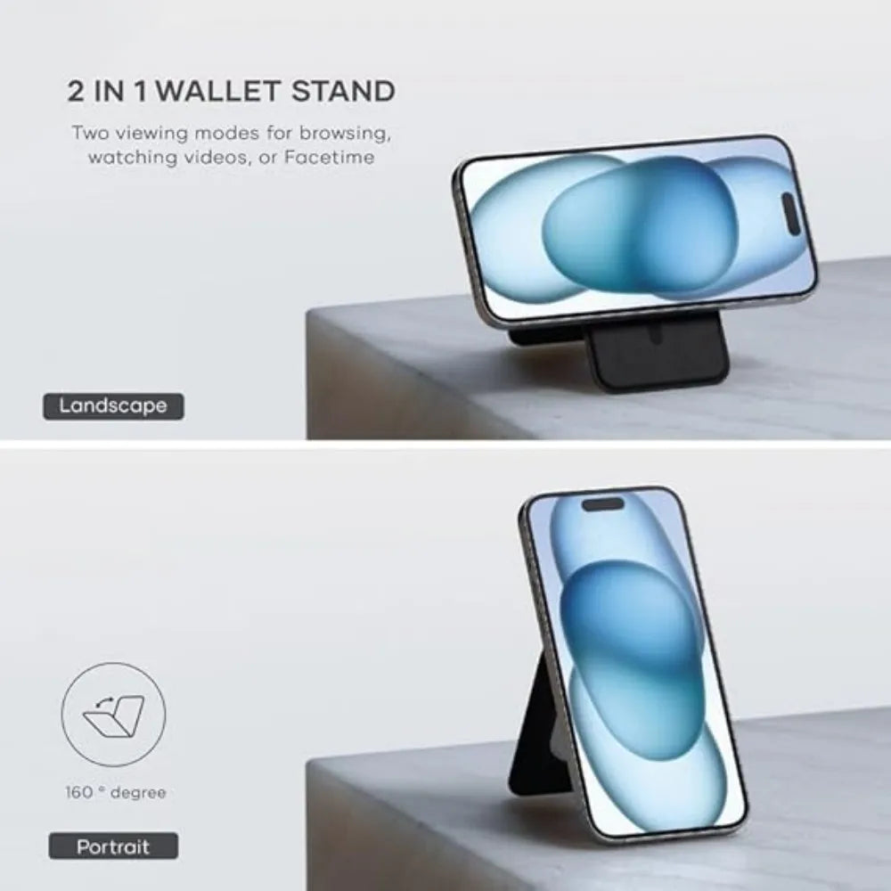 Magnetic leather wallet