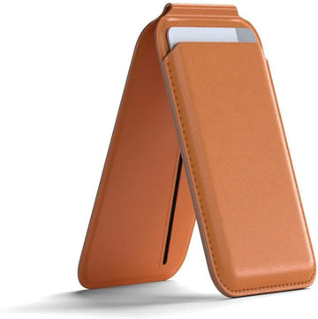 Magnetic leather wallet
