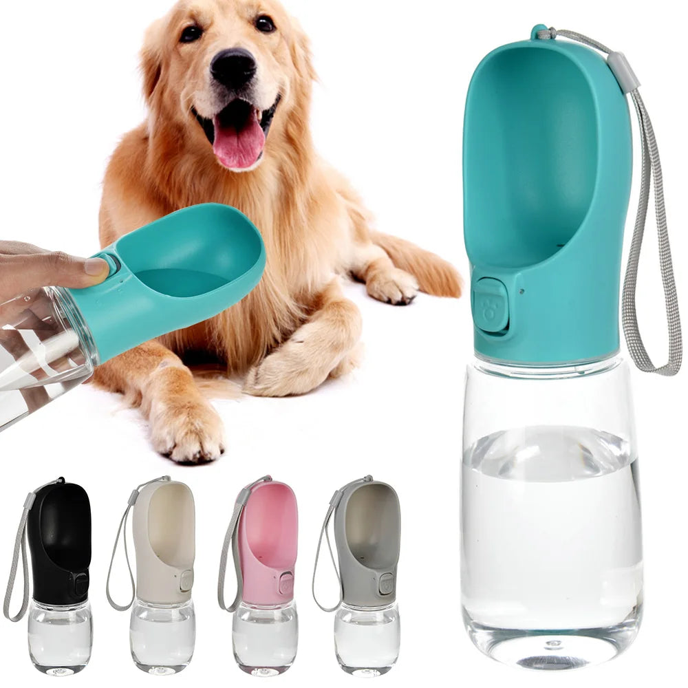 On-the-Go Dog Water Bottle — Dispenser for All Sizes