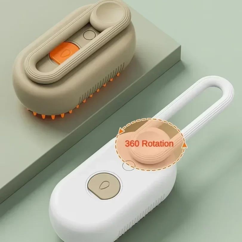 3-in-1 Pet Steam Brush – Spray, Massage & Deshedding