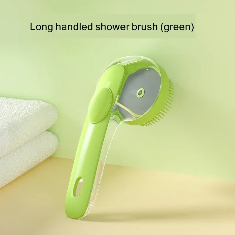 Pet Bath & Massage Brush – Built-In Shampoo Dispenser