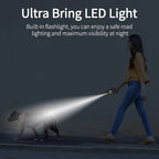 LED Retractable Dog Leash — 3M with Night Safety Light